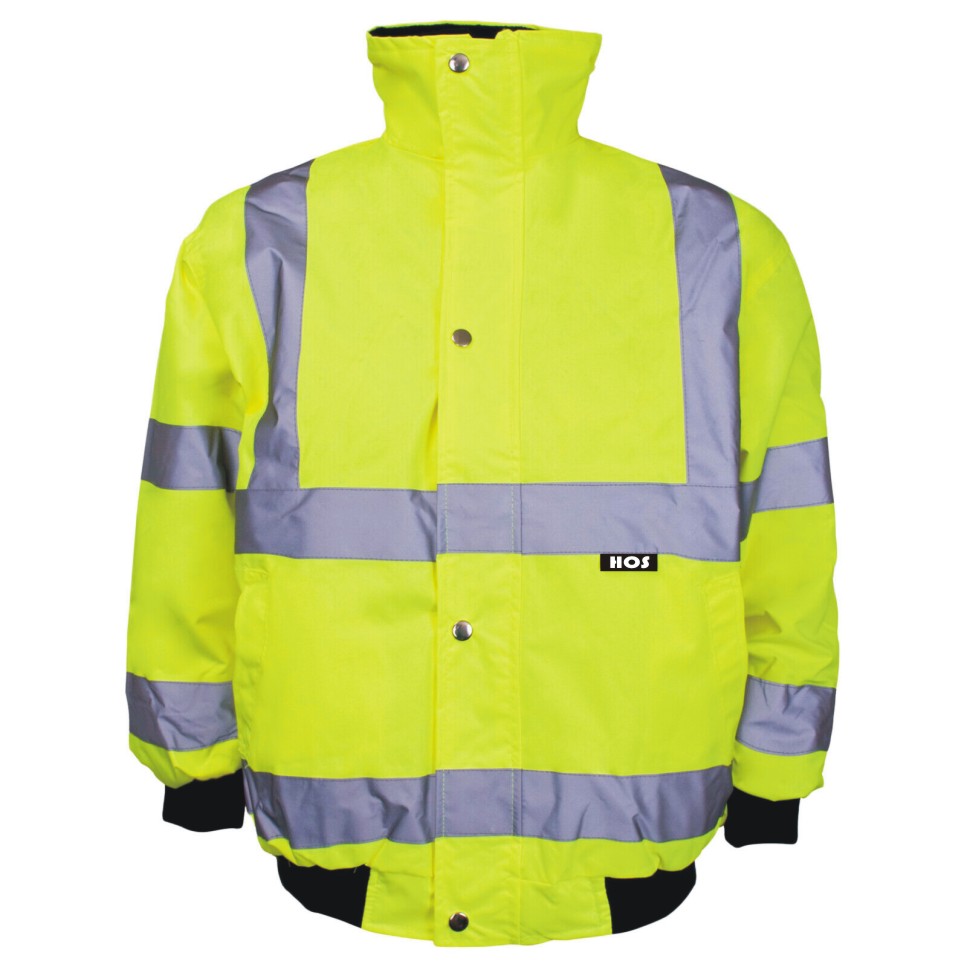 Reflective Safety Hi Vis Bomber Jacket